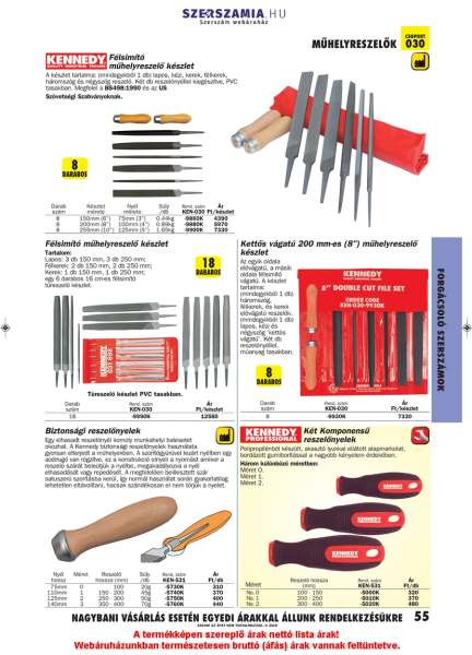 Műhelyreszelő készlet félsimító, teljes hossz.: 200mm 8 db-os Műhelyreszelő készlet félsimító, teljes hossz.: 200mm 8 db-os