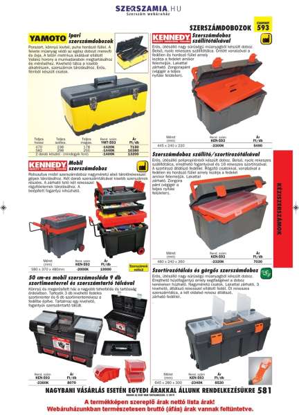 Mobil szerszámosláda 9 db szortimentérrel és szerszámtartó tálcával, 525 x 256 x 325mm Mobil szerszámosláda 9 db szortimentérrel és szerszámtartó tálcával, 525 x 256 x 325mm