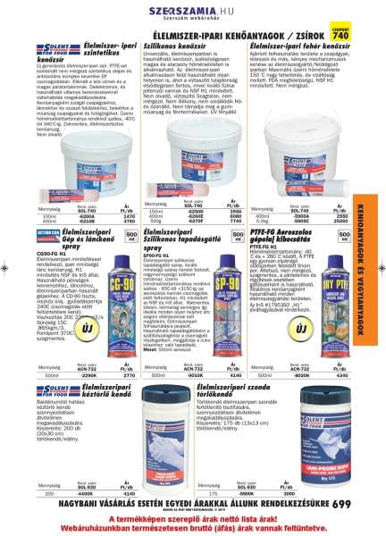 Élelmiszer ipari szilikonos kenőzsír SGP500 500g Élelmiszer ipari szilikonos kenőzsír SGP500 500g