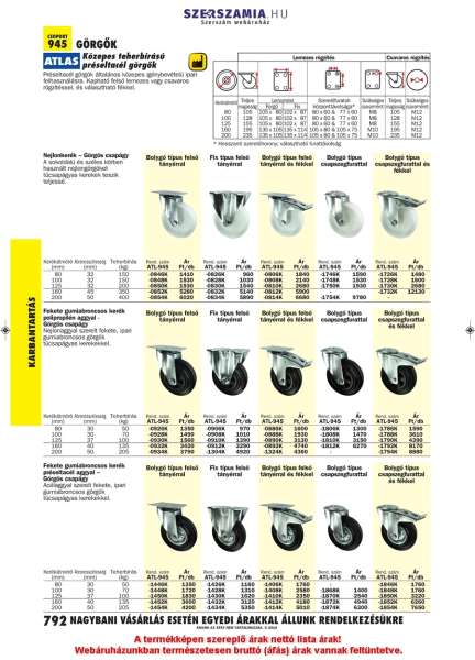 Közepes teherbírású nejlonkerék, bolygó típus felső tányérral és fékkel 160mm Közepes teherbírású nejlonkerék, bolygó típus felső tányérral és fékkel 160mm