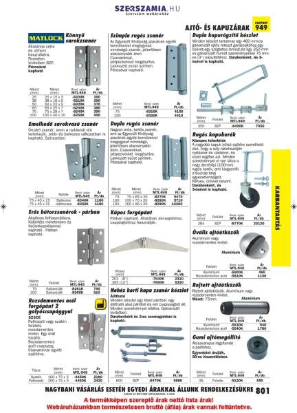 Forgópánt rozsdamentes acél 100 x 75 x 3mm Forgópánt rozsdamentes acél 100 x 75 x 3mm
