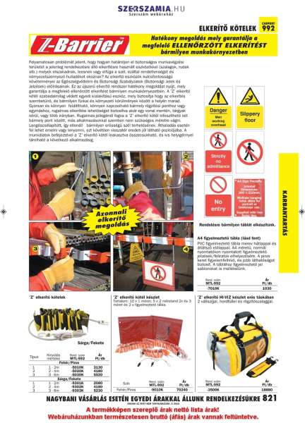 Z elkerítő kötél fehér/piros No,3 Z elkerítő kötél fehér/piros No,3