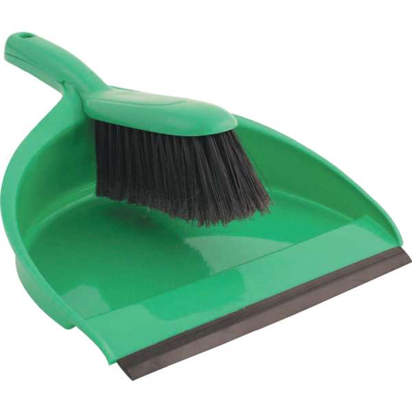Kemény sörtéjű kefe 265mm és lapát 223mm, készletben ZÖLD Kemény sörtéjű kefe 265mm és lapát 223mm, készletben ZÖLD