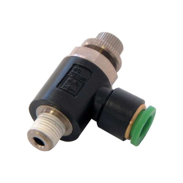 Beáramlás fojtószelep belső kúphoz 10mm-G1/4col KFRT10-2MT Beáramlás fojtószelep belső kúphoz 10mm-G1/4col KFRT10-2MT