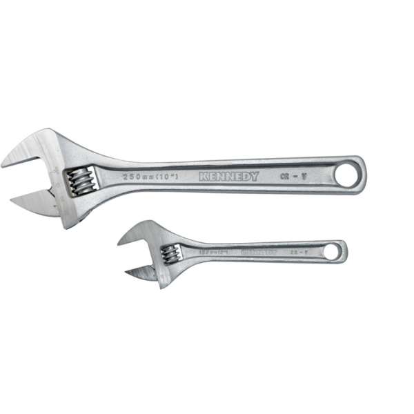 Állítható csavarkulcs készlet, krómozott, Max. pofakapacitás 24/33mm Állítható csavarkulcs készlet, krómozott, Max. pofakapacitás 24/33mm