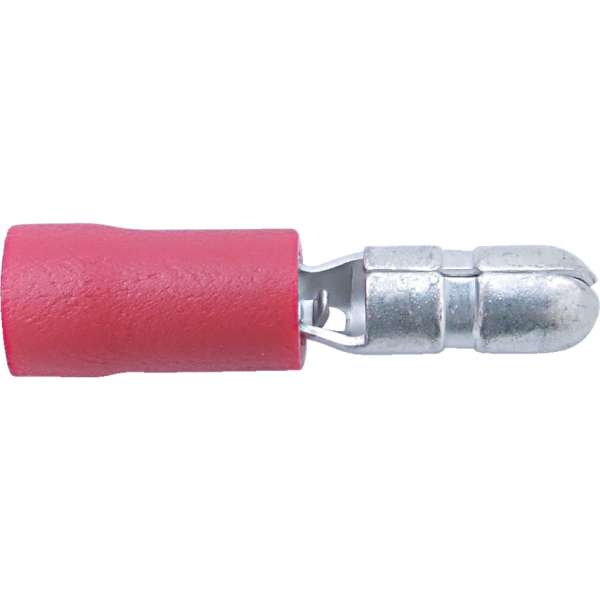 Kábelsaru apa dugóval piros 4mm 100db/csomag Kábelsaru apa dugóval piros 4mm 100db/csomag