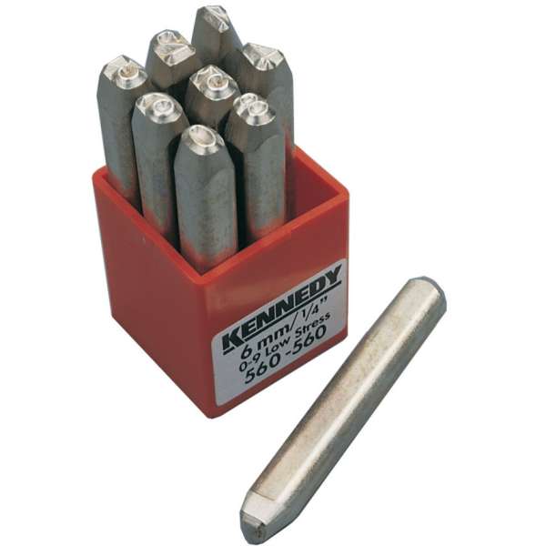 Számbeütő készlet törékeny anyagokhoz (9 db-os) 6,0mm Számbeütő készlet törékeny anyagokhoz (9 db-os) 6,0mm