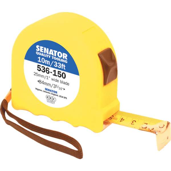 Mérőszalag műanyag házban, szalagzárral 25mm x 10m Mérőszalag műanyag házban, szalagzárral 25mm x 10m