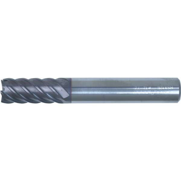 Nagy spirálemelkedési szögű keményfém ujjmaró hengeres szárral Q bevonattal 4.0mm 6 x 57mm