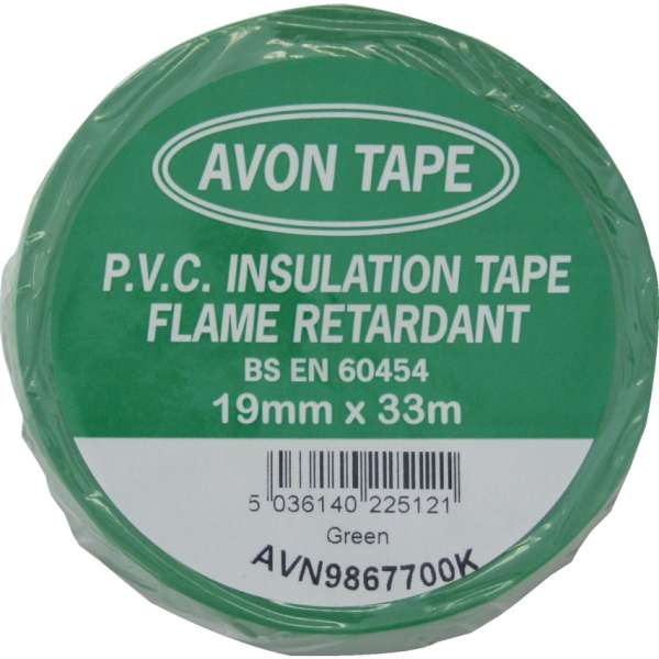 Szigetelőszalag pvc zöld 19mm x 33m Szigetelőszalag pvc zöld 19mm x 33m