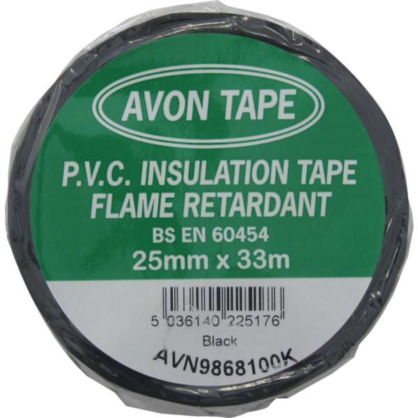 Szigetelőszalag pvc fekete 25mm x 33m Szigetelőszalag pvc fekete 25mm x 33m