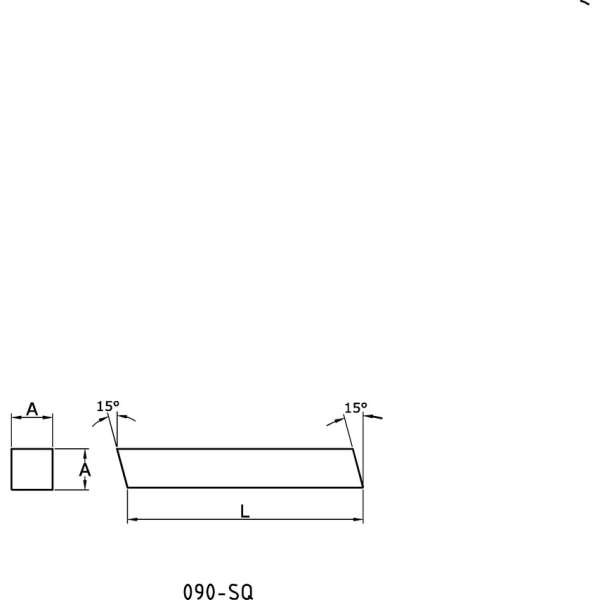 Négyzetszelvényű betétkés 1/4col x 2.1/2col HSS-CO5-8
