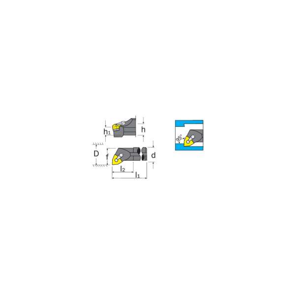 Furatkés (felső leszorítással rögzítőcsappal) S40V MWLNR 8 Furatkés (felső leszorítással rögzítőcsappal) S40V MWLNR 8
