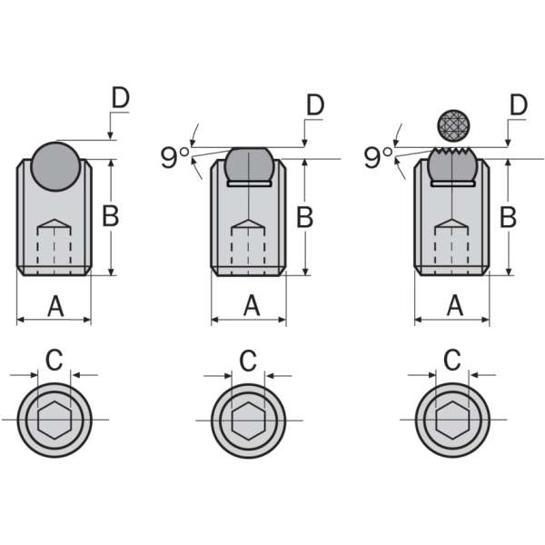 Szorító hernyócsavar csapos végű M10 x 25mm FC160810