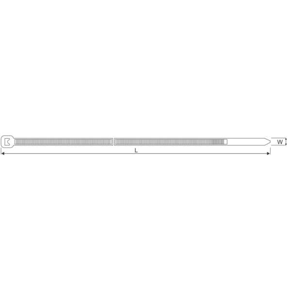 Kábelkötegelő natúr 4.8 x 200mm 100db/csomag Kábelkötegelő natúr 4.8 x 200mm 100db/csomag