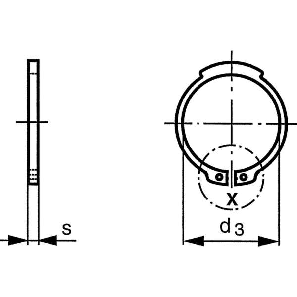 Seeger-gyűrű külső 29mm DIN471 25db/csomag Seeger-gyűrű külső 29mm DIN471 25db/csomag