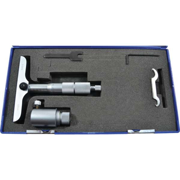 Mélységmérő mikrométer rögzített rúddal 100mm 0-25mm