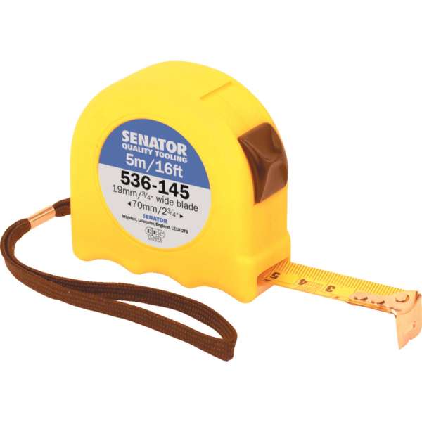 Mérőszalag műanyag házban, szalagzárral 19mm x 5m Mérőszalag műanyag házban, szalagzárral 19mm x 5m
