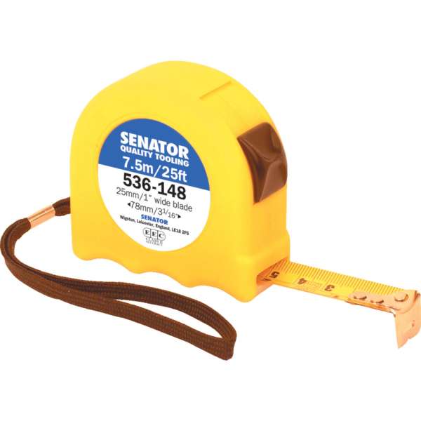 Mérőszalag műanyag házban, szalagzárral 25mm x 7,5m Mérőszalag műanyag házban, szalagzárral 25mm x 7,5m