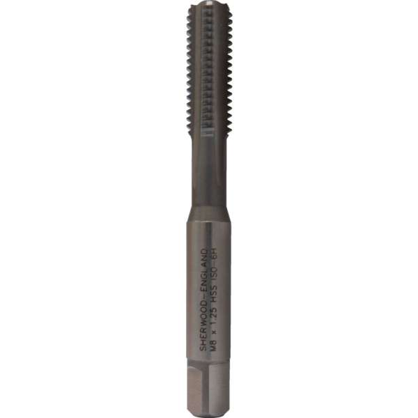 Egyenes hornyú kézi készre vágó menetfúró M8,0 x 1,25mm HSS ISO529 Egyenes hornyú kézi készre vágó menetfúró M8,0 x 1,25mm HSS ISO529