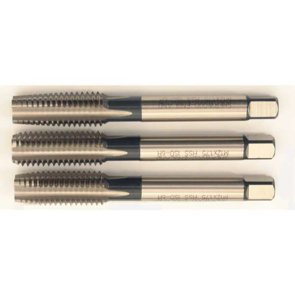 Egyenes hornyú kézi menetfúró készlet M12,0 x 1,75mm HSS ISO529 Egyenes hornyú kézi menetfúró készlet M12,0 x 1,75mm HSS ISO529
