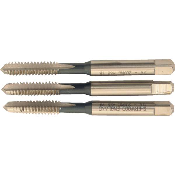 Egyenes hornyú kézi menetfúró készlet UNC HSS ISO529, 1/4col x 20,0mm, 3 db-os Egyenes hornyú kézi menetfúró készlet UNC HSS ISO529, 1/4col x 20,0mm, 3 db-os