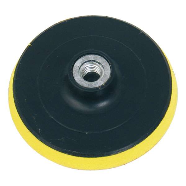 125mm sarokcsiszolóhoz tépőzáras gumitányér, M14, lágy EXTOL 125mm sarokcsiszolóhoz tépőzáras gumitányér, M14, lágy EXTOL