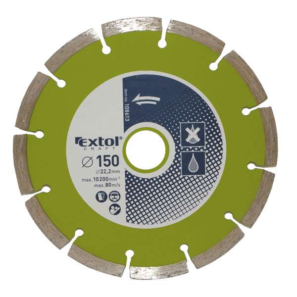 EXTOL szegmenses gyémántvágó tárcsák 125x22,2mm, max.12.250 ford/perc EXTOL szegmenses gyémántvágó tárcsák 125x22,2mm, max.12.250 ford/perc
