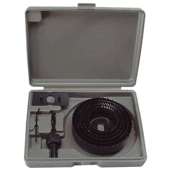 EXTOL 8 db-os 1col 65-130mm körkivágó készlet fához, műanyag dobozban EXTOL 8 db-os 1col 65-130mm körkivágó készlet fához, műanyag dobozban