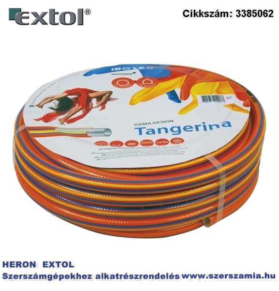 Locsolótömlő, csavarodásmentes, 3 rétegű 3/4 col, 25m, narancs-citrom-kék, 260g/m, TANGERINA, Portugál Locsolótömlő, csavarodásmentes, 3 rétegű 3/4 col, 25m, narancs-citrom-kék, 260g/m, TANGERINA, Portugál