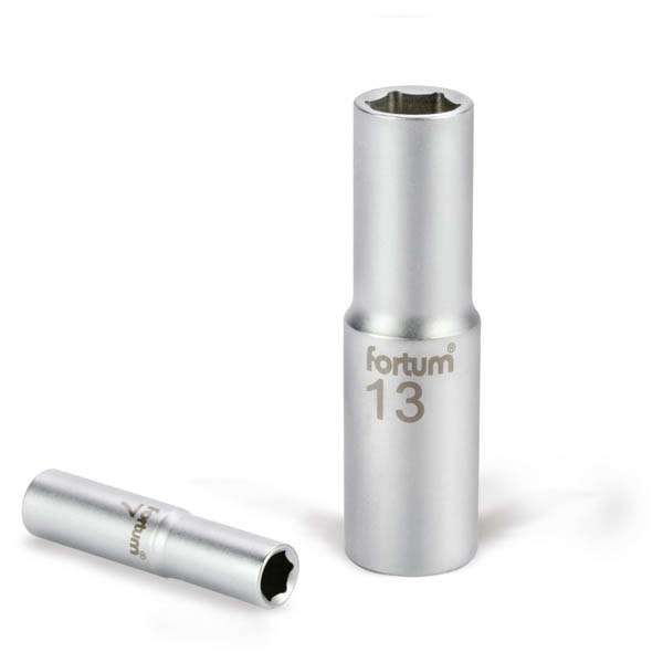FORTUM hosszított dugófejek, 1/2col, 17 mm, 61CrV5, mattkróm FORTUM hosszított dugófejek, 1/2col, 17 mm, 61CrV5, mattkróm