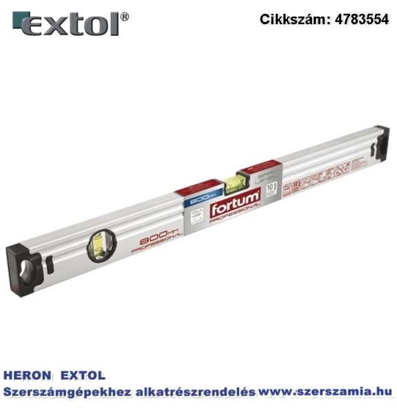 Vízmérték 0,5 mm/m pontos alu., elektronikusan kalibrált libella Fortum 600 mm Vízmérték 0,5 mm/m pontos alu., elektronikusan kalibrált libella Fortum 600 mm