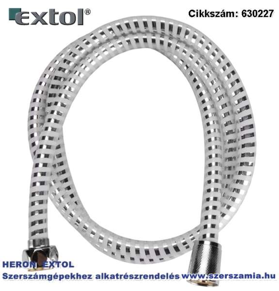 Zuhanytömlő, ezüst/szürke, PVC 1,5m