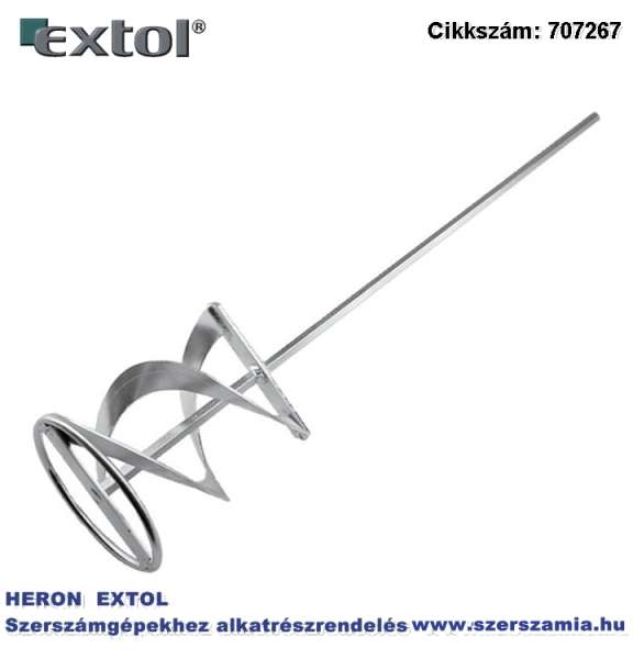 Festék- és habarcskeverő szár, fúrógéphez, hatszög befogás 500 x 100 mm, horganyzott Festék- és habarcskeverő szár, fúrógéphez, hatszög befogás 500 x 100 mm, horganyzott