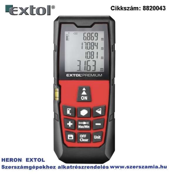 Távolságmérő, digitális lézeres mérési tartomány: 0,05-80m, pontosság: plusz/-1,5 mm, 98 g + AJÁNDÉK Távolságmérő, digitális lézeres mérési tartomány: 0,05-80m, pontosság: plusz/-1,5 mm, 98 g + AJÁNDÉK