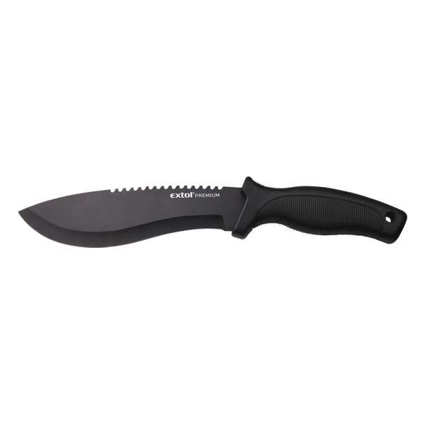 Vadász- és túrakés, 2CR13 rozsdamentes acél penge, műanyag nyél, nylon tok, hossz: 290/170mm EXTOL PREMIUM Vadász- és túrakés, 2CR13 rozsdamentes acél penge, műanyag nyél, nylon tok, hossz: 290/170mm EXTOL PREMIUM