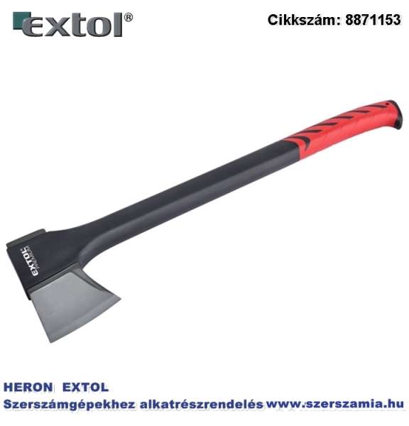 Hasító fejsze, ékes, Nylon nyél 950 g, 450 mm hosszú hajlított nyél, TPR gumis markolat Hasító fejsze, ékes, Nylon nyél 950 g, 450 mm hosszú hajlított nyél, TPR gumis markolat
