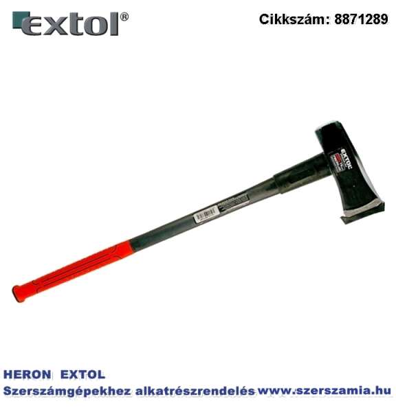 Hasító fejsze, üvegszálas nyél 4000g, Nylon erősítéssel, 910 mm hosszú, TPR gumis markolat Hasító fejsze, üvegszálas nyél 4000g, Nylon erősítéssel, 910 mm hosszú, TPR gumis markolat