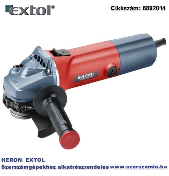 Sarokcsiszológép 125 mm 850W, szabályozható fordulatszám, lágy indítás, terhelésnél konstans fordulatszám Sarokcsiszológép 125 mm 850W, szabályozható fordulatszám, lágy indítás, terhelésnél konstans fordulatszám