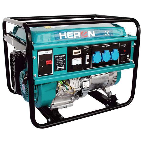 HERON Benzinmotoros áramfejlesztő, max 5500 va, egyfázisú egm-55 avr-1 HERON Benzinmotoros áramfejlesztő, max 5500 va, egyfázisú egm-55 avr-1