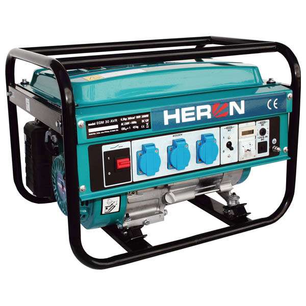 HERON Benzinmotoros áramfejlesztő, max 2800 va, egyfázisú egm-30 avr HERON Benzinmotoros áramfejlesztő, max 2800 va, egyfázisú egm-30 avr