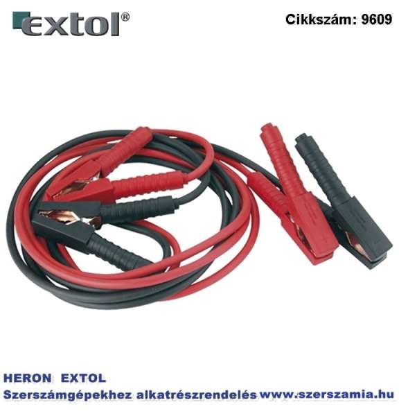 10mm2 keresztmetszetű indítókábel pár, csipesszel 400A , kábelhossz: 3,5m, átmérő: 9 mm EXTOL CRAFT 10mm2 keresztmetszetű indítókábel pár, csipesszel 400A , kábelhossz: 3,5m, átmérő: 9 mm EXTOL CRAFT