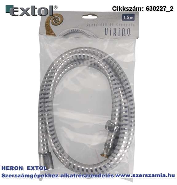 Zuhanytömlő, ezüst/szürke, PVC 1,5m