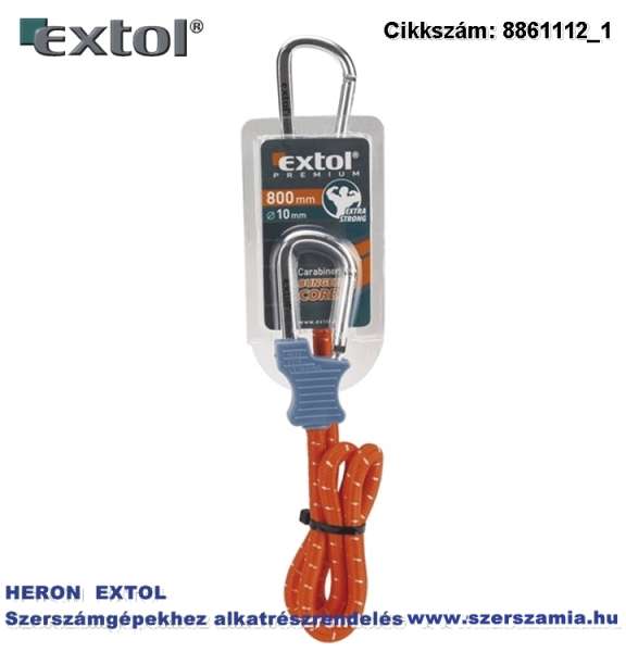 Gumipók 80cm x 10 mm, mindkét végén karabínerrel, extra erős gumi Gumipók 80cm x 10 mm, mindkét végén karabínerrel, extra erős gumi