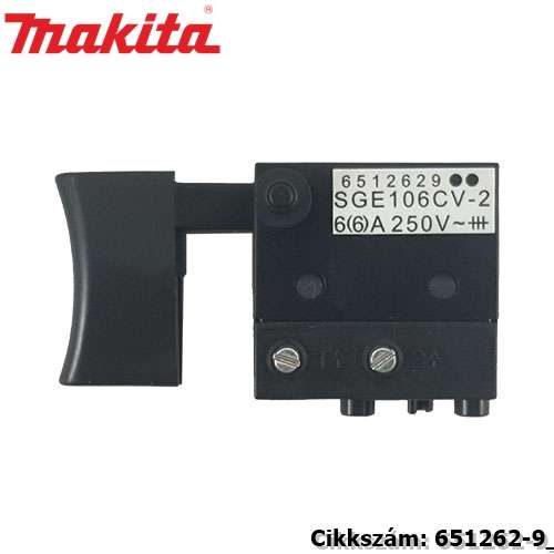 Kapcsoló SGEL106CV-2 6904VH MAKITA alkatrész (MK-651262-9) Kapcsoló SGEL106CV-2 6904VH MAKITA alkatrész (MK-651262-9)