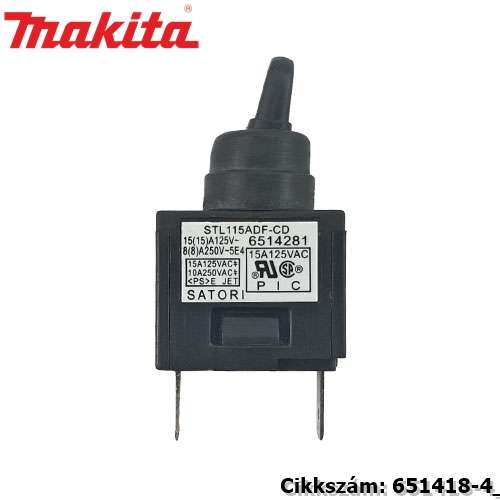 Kapcsoló ST115A-40 9541/4305- MAKITA alkatrész (MK-651418-4) Kapcsoló ST115A-40 9541/4305- MAKITA alkatrész (MK-651418-4)
