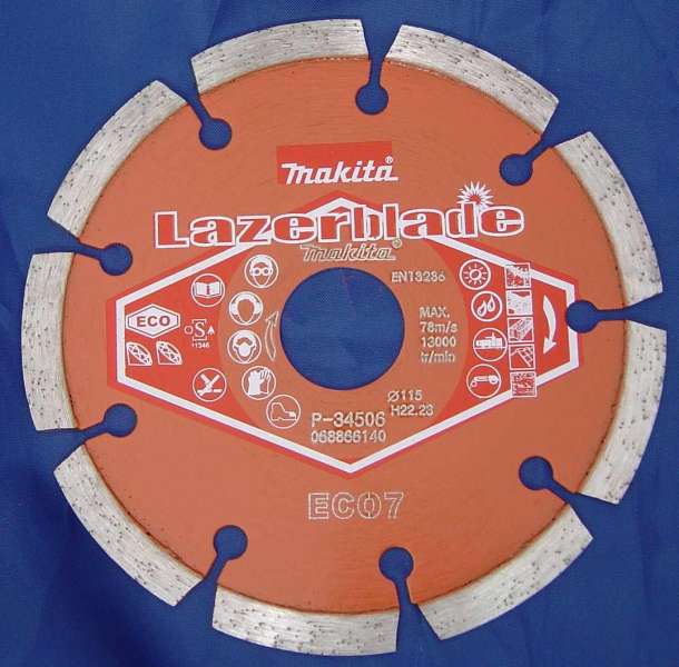 Szegmentált tárcsa lézerhegesztett standard 115 mm LB7 MAKITA (MK-P-34506) Szegmentált tárcsa lézerhegesztett standard 115 mm LB7 MAKITA (MK-P-34506)