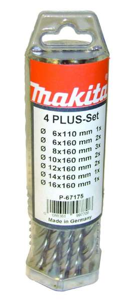 Fúrókészlet gépész SDS-Plus 4 plus 12db-os MAKITA (MK-P-67197) Fúrókészlet gépész SDS-Plus 4 plus 12db-os MAKITA (MK-P-67197)