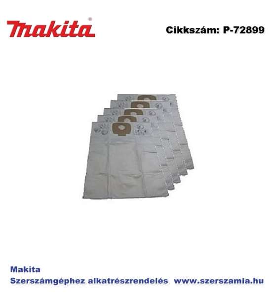 Gyapjú porzsák VC2512L VC3011L-hezT2 MAKITA 5db/csomag (MK-P-72899) Gyapjú porzsák VC2512L VC3011L-hezT2 MAKITA 5db/csomag (MK-P-72899)