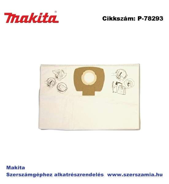 Gyapjú porzsák VC3511L-hez T2 MAKITA 5db/csomag (MK-P-78293) Gyapjú porzsák VC3511L-hez T2 MAKITA 5db/csomag (MK-P-78293)